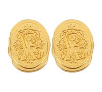 UKCOCO 2pcs Retro Alphabet Wax Seal Stamp Heads Made of Zinc Alloy with Golden Finish, Featuring Fine Craftsmanship and Classic Medieval Design, for Envelope Decoration and Adding A