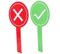 UKCOCO 2Pcs Reusable Answer Paddle for Teacher Classroom Voting Handheld Judging Board with and Flexible Scoring Tool for Games and Events