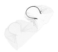 UKCOCO 2pcs Rhinestone Bridal Headband with Veil Elegant Mesh Fascinator for Wedding Photography Tea Party Special Events Black White Hair Accessories for Women