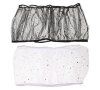 UKCOCO 2pcs Seed Catchers For Bird Cage - Birdcage Protective Cover Food Catchers - Birdcage Mesh Skirt Netting With Elastic Edging Fits 45.6"-66.9"