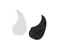 UKCOCO 2pcs Self Adhesive Guitar Pickguards Drop Shaped Protection Stickers for Acoustic Guitars Durable and Decorative Black Transparent Finishes