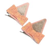 UKCOCO 2pcs Sequin Cat Ear Snap Hair Clips for Cute Hair Accessories for Festival Party Costume Easy to Use Lovely Hairpin for Straight Curly Braided Hairstyles
