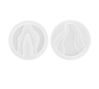 UKCOCO 2pcs Silicone Coaster Molds for DIY Epoxy Resin Craft, Island Pattern Cup Pad Casting Trays, Handmade Decorative Cup Mat Making Tools for Arts and Crafts