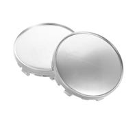 UKCOCO 2pcs Silver Auto Wheel Center Caps Outer Inner Rim Hub Cover Replacement for Car Rim Modification DIY Hubcap Trim