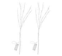UKCOCO 2pcs Simulated Branches Light Birch Branches LED Lamp White Plastic Artistic Decoration Wide Range of Uses for Home Furnishings and Bars