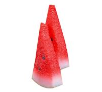 UKCOCO 2pcs Simulation Watermelon Slices Model Realistic Chic Desktop Decor Photo Prop for Home Parties and Teaching Aid PVC Material