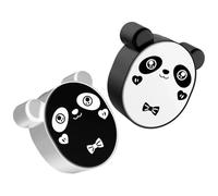 UKCOCO 2pcs Soap Drain Box Shower Soap Holder 4.72x4.64x1.73in Pp Material Cartoon Panda Shape Wall-mounted Stand Keep Dry Strong Bearing Capacity Bathroom Storage