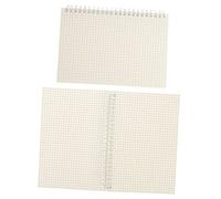 UKCOCO 2pcs Spiral Graph Notebook Grid Notepad for Students Office Daily Writing Planning and Math Journals