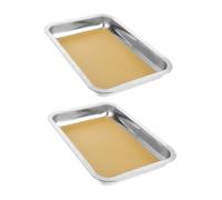 UKCOCO 2pcs Stainless Steel Dissection Tray with Wax Laboratory Equipment for Biology Labs Precision Aid for Teachers and Students Anatomy Dissection