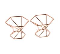UKCOCO 2PCS Stainless Steel Powder Puff Stand Rack for Makeup Sponge Drying and Storage Rose Gold Cosmetic Puff Holder Shelf for Women