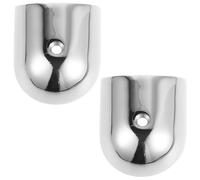 UKCOCO 2pcs Stainless Steel Rub Rail End Cap, Marine Boat Trim Guard | Boat Edge Protector Cap, Marine Rub Rail Replacement Gunwale Protection Parts,Aperture 0.19''