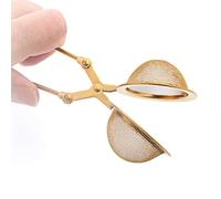 UKCOCO 2pcs Stainless Steel Tea Strainer Set 304 Material Tea Leaf Filter for Home and Office with Golden and Silver Colors