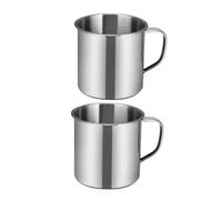 UKCOCO 2pcs Stainless Steel Water Cups for Portable Kindergarten Tumblers Smooth Edge Outdoor Drinking Mugs for Camping Picnic Use