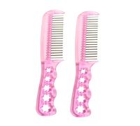 UKCOCO 2Pcs Static Doll Hair Brush Pink Wig Wire Comb for Hair Extensions Lightweight Portable Detangler for Women for Caring Doll Wigs