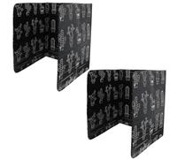 UKCOCO 2Pcs Stove Splatter Guard: Foldable Kitchen Splashbacks for Stovetop - Aluminium Foil Splash Back for Behind Cooker Kitchen Oil Splash Guard Splashback for Cooking Frying Grilling