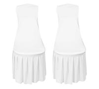 UKCOCO 2pcs Stretch Spandex Dining Chair Covers with Skirt Slipcovers