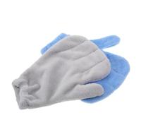 UKCOCO 2pcs Sugar Glider Bite-resistant Handling Gloves for Small Pets, Anti-slip Protective Mittens in Light Blue and Grey White for Bathing and Grooming Hamsters, Rabbits, and Hedgehogs