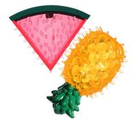 UKCOCO 2pcs Summer Cooling Dog Chew for Puppies, Fruit Shape Ice Freeze Teething Chew Set, Soft Safe Puppy for Small Dogs Outdoor Play
