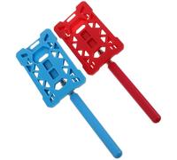 UKCOCO 2pcs Telescopic Parking Card Reacher Rods, Contactless Payment Grabber Tool for Toll Booths and Parking, Car Card Holder Aid with Red and Blue Extension Sticks