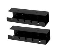 UKCOCO 2pcs Terminal Plate Storage Rack Tray Cord Management under Desk Under Desk Shelving Unit Desk Cable Management Basket Desk Cable Management Desk Wire Management Black