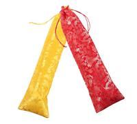 UKCOCO 2pcs Thickened Brocade Drawstring Sack for Storing Chinese Paintings Calligraphy Durable Fan Shaped Bag with Large Capacity for Wedding Artwork Protection