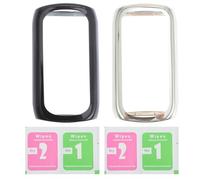 UKCOCO 2pcs Tpu Full Protective Soft Gel Watch Case Compatible with Fitbit Luxe Smartwatch Screen Shell Set in Black and Silver for Daily Wear