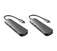 UKCOCO 2pcs Type-c USB Hub Port USB Splitter Multi-port for Laptop Docking Station to Adapter for Computer Accessories
