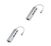 UKCOCO 2pcs Type Ethernet Usb to Usb c Adapter High Speed Data Transfer Plug Play