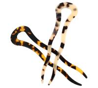 UKCOCO 2pcs U-shaped French Hair Pins for Buns, Acetate Sheet Material, Elegant and Decorative Design, for Party and Travel to Beautify Hairstyle and Stand the Crowd