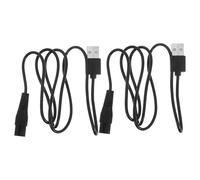 UKCOCO 2pcs USB Charging Cords for Electric Shavers Power Cord Replacement with Heat-Resistant Rubber Design Compact USB Charger Cable Compatible with Trimmers