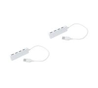 UKCOCO 2pcs Usb Port Hub Adapter Hub Converter Usb Extension Cable Wall Car Charger Devices Charging