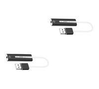UKCOCO 2pcs Usb Sound Card Surround Sound Mic and Earphone Support for Easy to Use Audio Adapter Black