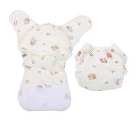 UKCOCO 2pcs Washable Cloth Diapers Small Size 5-11lbs Reusable Cotton Nappy Pants Soft Doll Diaper Accessories for Dolls