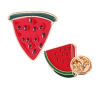 UKCOCO 2pcs Watermelon Pin Badge Alloy Brooches for Women, Trendy and Creative Summer Lapel Collar Pins, Easy to Wear Backpack Accessories for Clothing Decoration and DIY