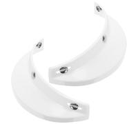 UKCOCO 2pcs White Classic Retro Motorcycle Helmet Visor with 3 Snap Structure, PC Material Sun Shade Peak Visor for Open Face Helmets, Reducing Glare for Motorcycle Riding