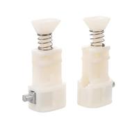 UKCOCO 2pcs White PVC Luggage Handle Lock Buckles with Spring Loaded Latch for Suitcases, Easy Installation and Enhanced Security Replacement Clips for Telescopic Handles
