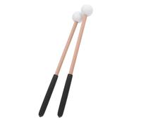 UKCOCO 2pcs White Rubber Head Mallets with Non-slip Wood Handles, 9.5 Inch Percussion Mallet Sticks for Tongue Drum, Xylophone, Marimba, and Pan Drum Music Instruments