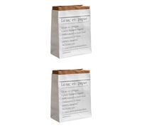 UKCOCO 2pcs White Thicken Kraft Paper Storage Bags Double-layer Nordic Style Delicate Pouch for Dried Flowers Wrapping and Plant Packaging