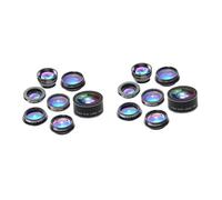 UKCOCO 2pcs Wide Angle Macro Phone Camera Lens Kit Teleconverter Polarized Starlight Scope Fish-eye Kaleidoscope Lenses