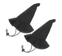 UKCOCO 2Pcs Witch Hat Pet Costume Accessories for Dogs and Cats Adorable Halloween Headwear Lightweight Nonwoven for Dollhouse Displays and Halloween Parties