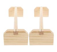 UKCOCO 2pcs Wooden Bird Stand Perches for Parrots and Chicks, Easy Installation, Exercise Standing Ability, Khaki Colour, for Bird Cage and Pet Plaything