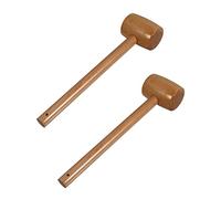 UKCOCO 2pcs Wooden Crab Mallet Beech Seafood Hammer for Shellfish and Cake Smooth Edges for Cracking Crab Shrimp and DIY Projects Kitchen Tool