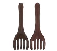 UKCOCO 2pcs Wooden Scalp Massager Comb with Handle Wide Tooth Guasha Scraping Massage Tool for Meridian Therapy and Head Relaxation at Home