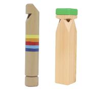 UKCOCO 2pcs Wooden Train Whistle Set for Early Educational Safe Easy to Use Birthday for Engaging Musical Instrument for Boys