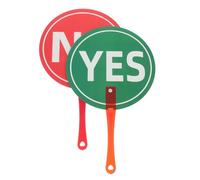 UKCOCO 2pcs Yes No Paddles for Classroom Voting, Portable Plastic Game Success Signs with Visibility, for Classroom Participation and Teacher Student Interaction