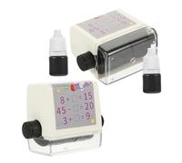 UKCOCO 2sets Automatic Math Roller Stamp for Kindergarten and Elementary Sensory Stamper for Addition and Subtraction Practice Portable Compact Design with Smooth Rolling Mechanism for
