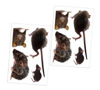 UKCOCO 2sheets Mouse Wall Decals Creepy Peel and Stick Home Decoration for Halloween of Rat Stickers for Living Room Kitchen and Bathroom Wall Art