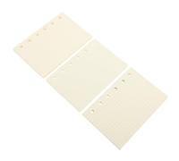 UKCOCO 3 Books of A7 Notepad Replacement Refills with Smooth Refill Paper, 6-hole Loose-leaf Binder Inserts for Planning and Taking Notes, Beige Paper for Organizing Plans