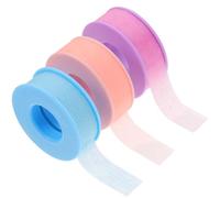 UKCOCO 3 Rolls Breathable Non-woven Fabric and Silica Gel Eyelash Extension Tapes under Eye Adhesive for Lash Grafting and Beauty Applications - Purple, Blue, Pink
