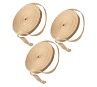 UKCOCO 3 Rolls Yellow Jute Burlap Ribbon Roll for DIY Making and Scrapbooking, 10 Meters Long Rustic Vintage Style Wrapping Ribbon for Wedding Decoration and Woven Headbands